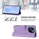 For Tecno Spark Go 1 Skin Feel Solid Color Leather Phone Case with Lanyard(Lavender Purple) - 3