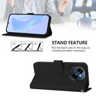 For Tecno Spark Go 1 Skin Feel Solid Color Leather Phone Case with Lanyard(Black) - 3