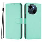 For Tecno Spark Go 1 Skin Feel Solid Color Leather Phone Case with Lanyard(Mint Green) - 2
