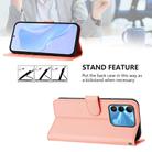 For Tecno Spark Go 2022 / 8C Skin Feel Solid Color Leather Phone Case with Lanyard(Pink) - 3