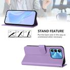 For Tecno Spark Go 2022 / 8C Skin Feel Solid Color Leather Phone Case with Lanyard(Lavender Purple) - 3