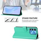 For Tecno Spark Go 2022 / 8C Skin Feel Solid Color Leather Phone Case with Lanyard(Green) - 3