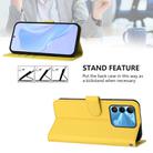 For Tecno Spark Go 2022 / 8C Skin Feel Solid Color Leather Phone Case with Lanyard(Lemon Yellow) - 3