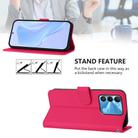 For Tecno Spark Go 2022 / 8C Skin Feel Solid Color Leather Phone Case with Lanyard(Rose Red) - 3