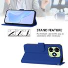 For Tecno Spark Go 2024 4G Skin Feel Solid Color Leather Phone Case with Lanyard(Dark Blue) - 3