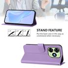 For Tecno Spark Go 2024 4G Skin Feel Solid Color Leather Phone Case with Lanyard(Lavender Purple) - 3