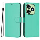 For Tecno Spark Go 2024 4G Skin Feel Solid Color Leather Phone Case with Lanyard(Green) - 2