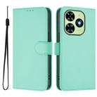 For Tecno Spark Go 2024 4G Skin Feel Solid Color Leather Phone Case with Lanyard(Mint Green) - 2