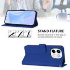 For Tecno Spark 30 5G / Pova 6 Neo 5G Skin Feel Solid Color Leather Phone Case with Lanyard(Dark Blue) - 3