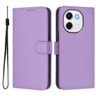 For Tecno Spark 30 5G / Pova 6 Neo 5G Skin Feel Solid Color Leather Phone Case with Lanyard(Lavender Purple) - 2