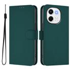 For Tecno Spark 30 5G / Pova 6 Neo 5G Skin Feel Solid Color Leather Phone Case with Lanyard(Dark Green) - 2