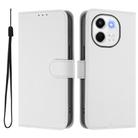For Tecno Spark 30 5G / Pova 6 Neo 5G Skin Feel Solid Color Leather Phone Case with Lanyard(White) - 2