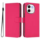 For Tecno Spark 30 5G / Pova 6 Neo 5G Skin Feel Solid Color Leather Phone Case with Lanyard(Rose Red) - 2