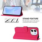 For Tecno Spark 30 5G / Pova 6 Neo 5G Skin Feel Solid Color Leather Phone Case with Lanyard(Rose Red) - 3