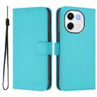For Tecno Spark 30 5G / Pova 6 Neo 5G Skin Feel Solid Color Leather Phone Case with Lanyard(Lake Blue) - 2