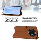 For Tecno Spark 30C 5G / Pop 9 5G Skin Feel Solid Color Leather Phone Case with Lanyard(Brown) - 3