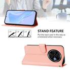 For Tecno Spark 30C 5G / Pop 9 5G Skin Feel Solid Color Leather Phone Case with Lanyard(Pink) - 3