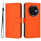 For Tecno Spark 30C 5G / Pop 9 5G Skin Feel Solid Color Leather Phone Case with Lanyard(Orange) - 2