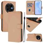 For Tecno Spark 30C 5G / Pop 9 5G Skin Feel Solid Color Leather Phone Case with Lanyard(Nude) - 1