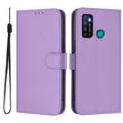 For Tecno Camon 15 Skin Feel Solid Color Leather Phone Case with Lanyard(Lavender Purple) - 2