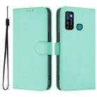 For Tecno Camon 15 Skin Feel Solid Color Leather Phone Case with Lanyard(Mint Green) - 2