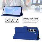 For Tecno Camon 40 4G Skin Feel Solid Color Leather Phone Case with Lanyard(Dark Blue) - 3