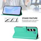 For Tecno Camon 40 4G Skin Feel Solid Color Leather Phone Case with Lanyard(Green) - 3