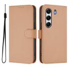 For Tecno Camon 40 Pro 4G Skin Feel Solid Color Leather Phone Case with Lanyard(Nude) - 2