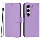 For Tecno Camon 40 Pro 4G Skin Feel Solid Color Leather Phone Case with Lanyard(Lavender Purple) - 2