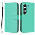 For Tecno Camon 40 Pro 4G Skin Feel Solid Color Leather Phone Case with Lanyard(Green) - 2