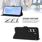 For Tecno Camon 40 Pro 4G Skin Feel Solid Color Leather Phone Case with Lanyard(Black) - 3