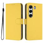 For Tecno Camon 40 Pro 5G Skin Feel Solid Color Leather Phone Case with Lanyard(Lemon Yellow) - 2