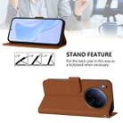 For Tecno Camon 40 Premier Skin Feel Solid Color Leather Phone Case with Lanyard(Brown) - 4
