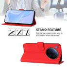 For Tecno Camon 40 Premier Skin Feel Solid Color Leather Phone Case with Lanyard(Red) - 4