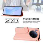 For Tecno Camon 40 Premier Skin Feel Solid Color Leather Phone Case with Lanyard(Pink) - 4