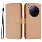For Tecno Camon 40 Premier Skin Feel Solid Color Leather Phone Case with Lanyard(Nude) - 2