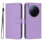 For Tecno Camon 40 Premier Skin Feel Solid Color Leather Phone Case with Lanyard(Lavender Purple) - 2
