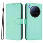 For Tecno Camon 40 Premier Skin Feel Solid Color Leather Phone Case with Lanyard(Mint Green) - 2