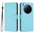 For Tecno Camon 40 Premier Skin Feel Solid Color Leather Phone Case with Lanyard(Sky Blue) - 2