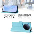 For Tecno Camon 40 Premier Skin Feel Solid Color Leather Phone Case with Lanyard(Sky Blue) - 4
