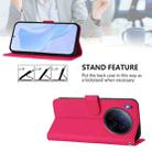 For Tecno Camon 40 Premier Skin Feel Solid Color Leather Phone Case with Lanyard(Rose Red) - 4