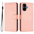 For Tecno Pop 10 Skin Feel Solid Color Leather Phone Case with Lanyard(Pink) - 2
