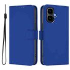 For Tecno Pop 10 Skin Feel Solid Color Leather Phone Case with Lanyard(Dark Blue) - 2
