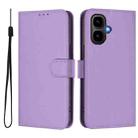 For Tecno Pop 10 Skin Feel Solid Color Leather Phone Case with Lanyard(Lavender Purple) - 2