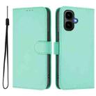 For Tecno Pop 10 Skin Feel Solid Color Leather Phone Case with Lanyard(Mint Green) - 2