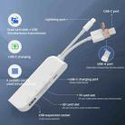 NK-9109TL Pro USB-C / Type-C, 8 Pin, USB to USB-C / Type-C, USB, TF / SD Card Multi-function Adapter(White) - 3