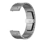 22mm H-shaped Butterfly Buckle Stainless Steel Watch Band(Grey) - 2