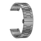 22mm H-shaped Butterfly Buckle Stainless Steel Watch Band(Grey) - 3