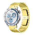 22mm H-shaped Butterfly Buckle Stainless Steel Watch Band(Gold) - 1