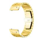 22mm H-shaped Butterfly Buckle Stainless Steel Watch Band(Gold) - 2